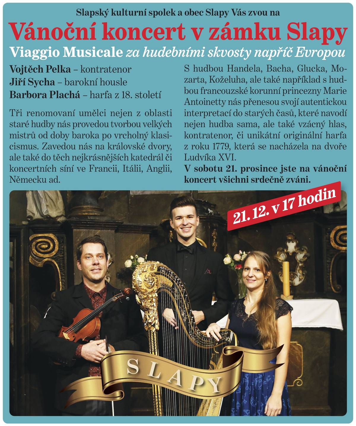 V sobotu 21. prosince 2024 od 17 hodi