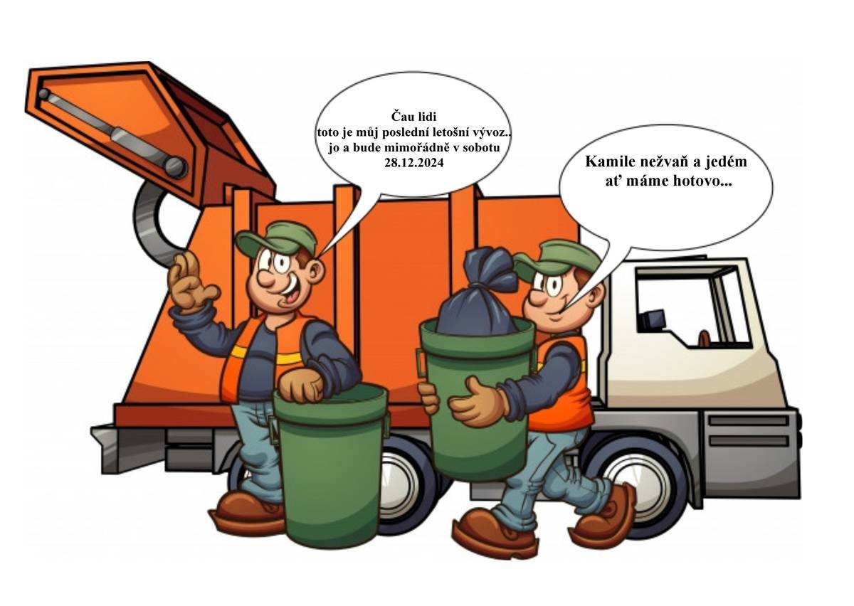 Svoz komuniálního odpadu bude proveden v sobotu dne 28.12.2024.