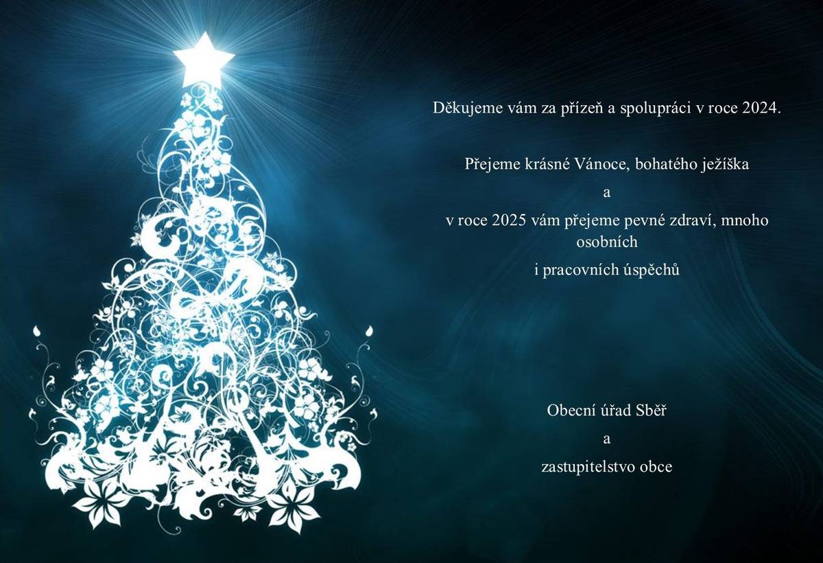 Dobry den, přejeme krásné prožití svátků vánočních, bohatého ježíška a šťastný vstup do nového roku 2025.