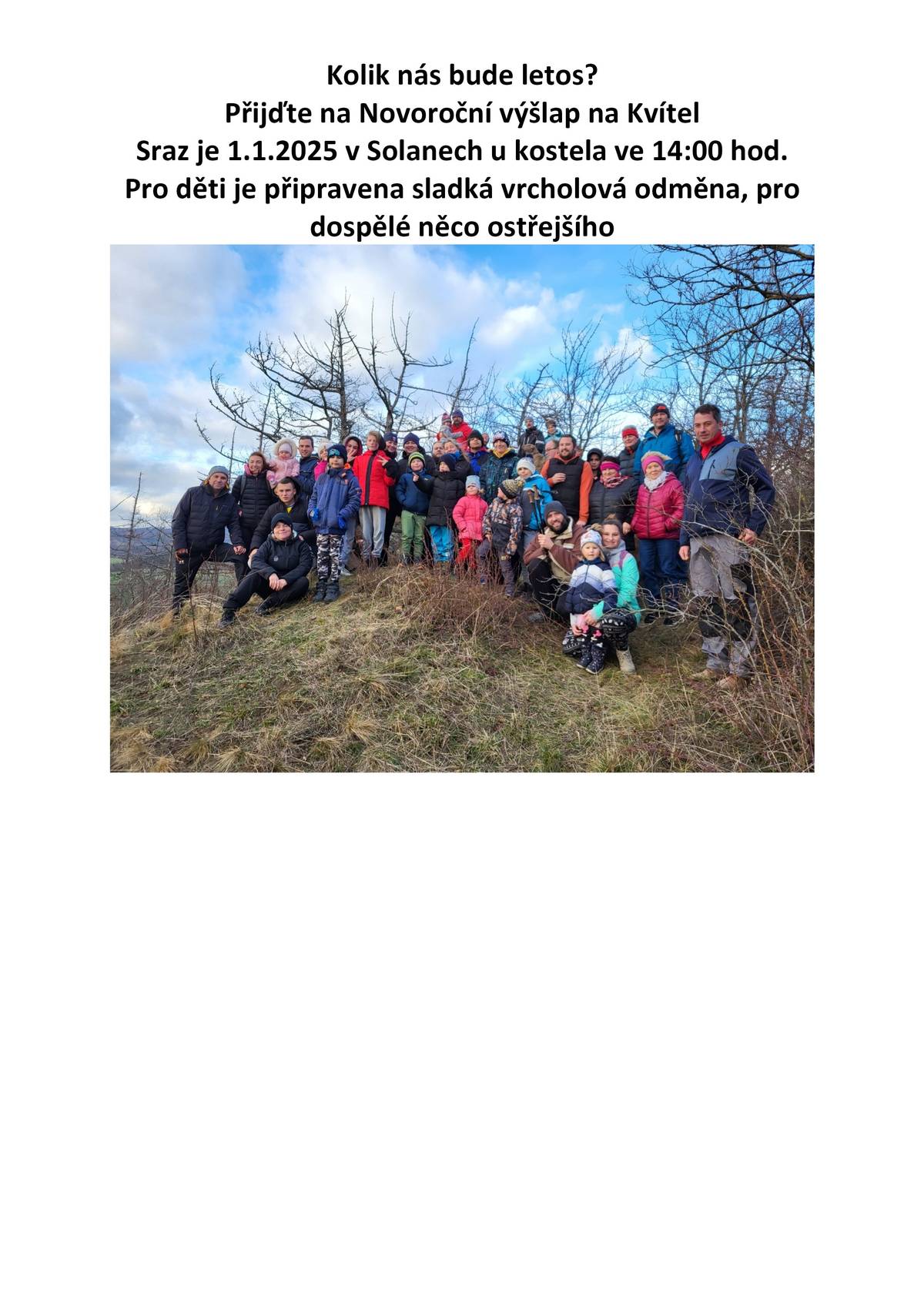 Výšlap na Kvítel 1.1.2025