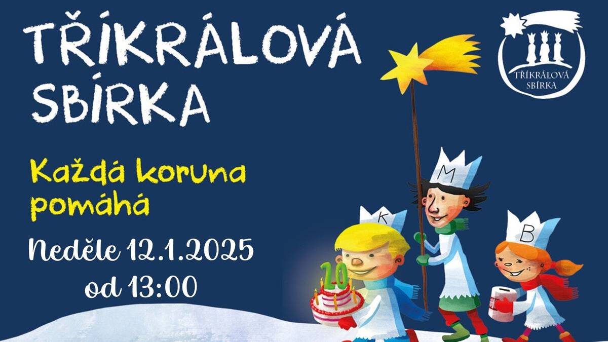 Jako každoročně u nás v obci proběhne Tříkrálové koledování, a to v neděli 12.1.2025 od 13:00 hodin.