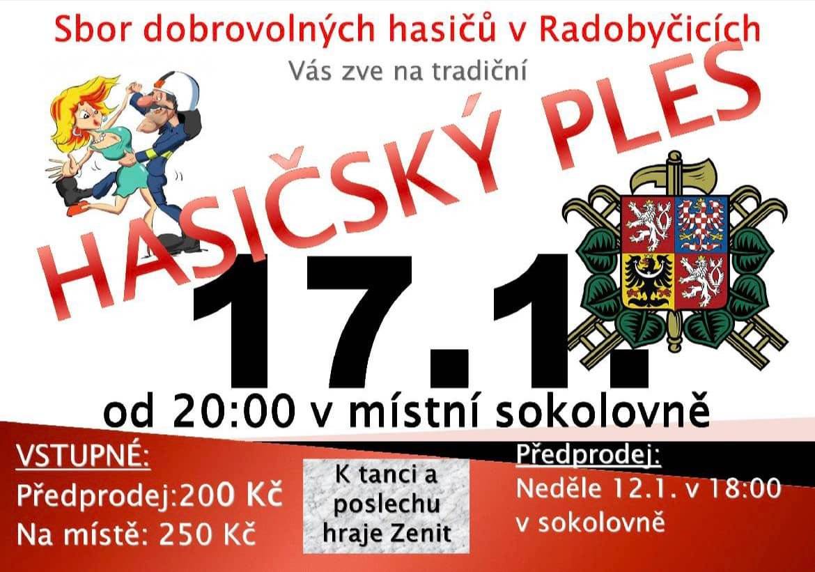 🚒💃🕺Kdo by rád již tento víkend plesal, může vyrazit jen kousek od nás do Radobyčic.🍻 A na hasičský bál v Černicích se můžete těšit již 8. února!🚒