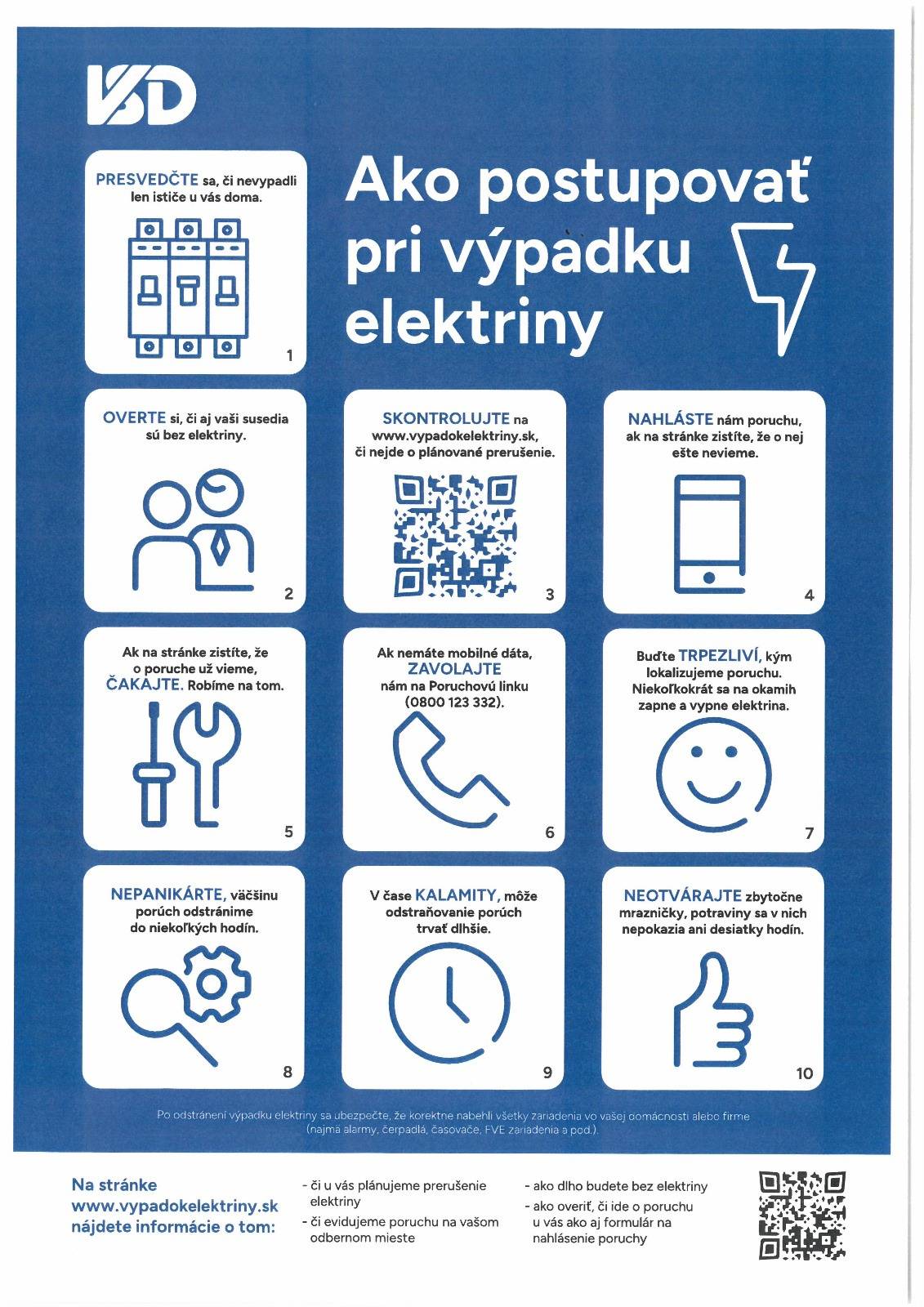 Ako postupovať pri výpadku elektriny