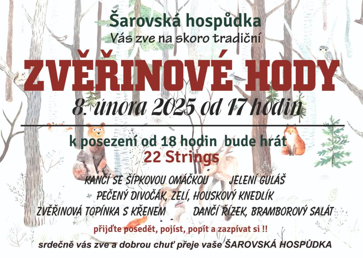 Šarovská hospůdka Vás zve