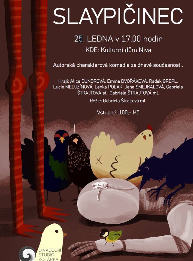 Obec Niva zve na divadelní představení dne 25. 1. od 17.00 v KD Niva