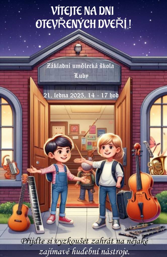 Z důvodu nemoci se Den otevřených dveří na Základní umělecké škole odkládá na úterý 28.1.