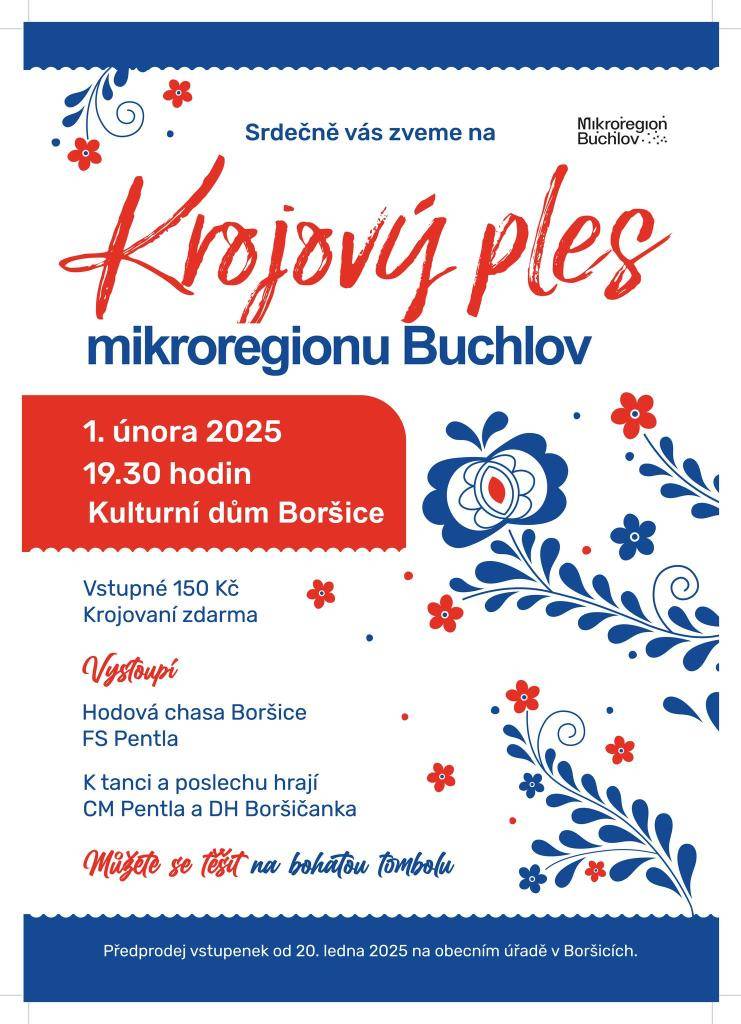 Srdečně Vás zveme na Krojový ples Mikroregionu Buchlov!