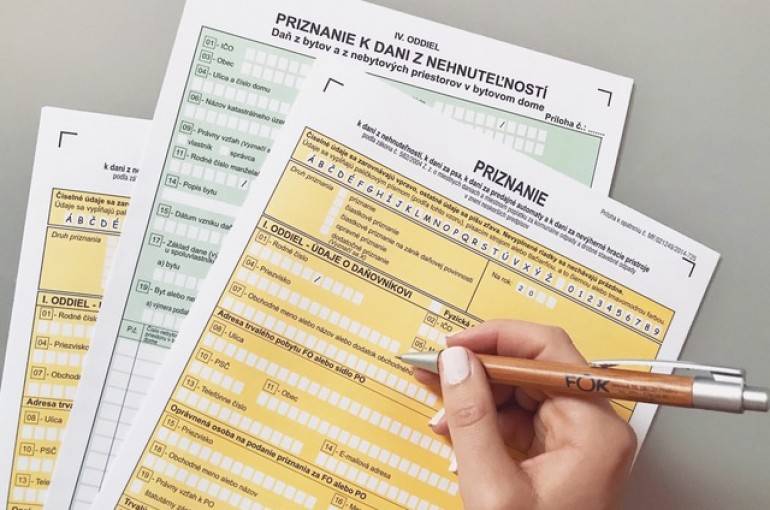 Plynie lehota na podávanie priznaní k dani z nehnuteľnosti