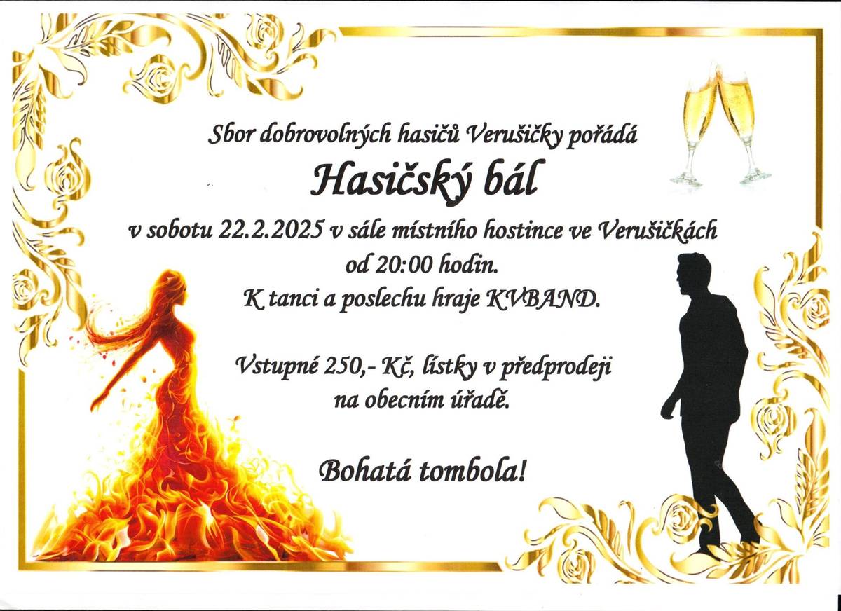 Hasičský bál, 22.2.2025