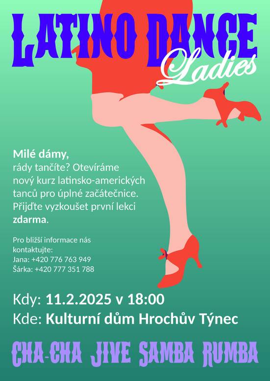 Nabídka pro dámy  Hrochův Týnec máme kousek, tak co si užít tanec a něco nového se naučit