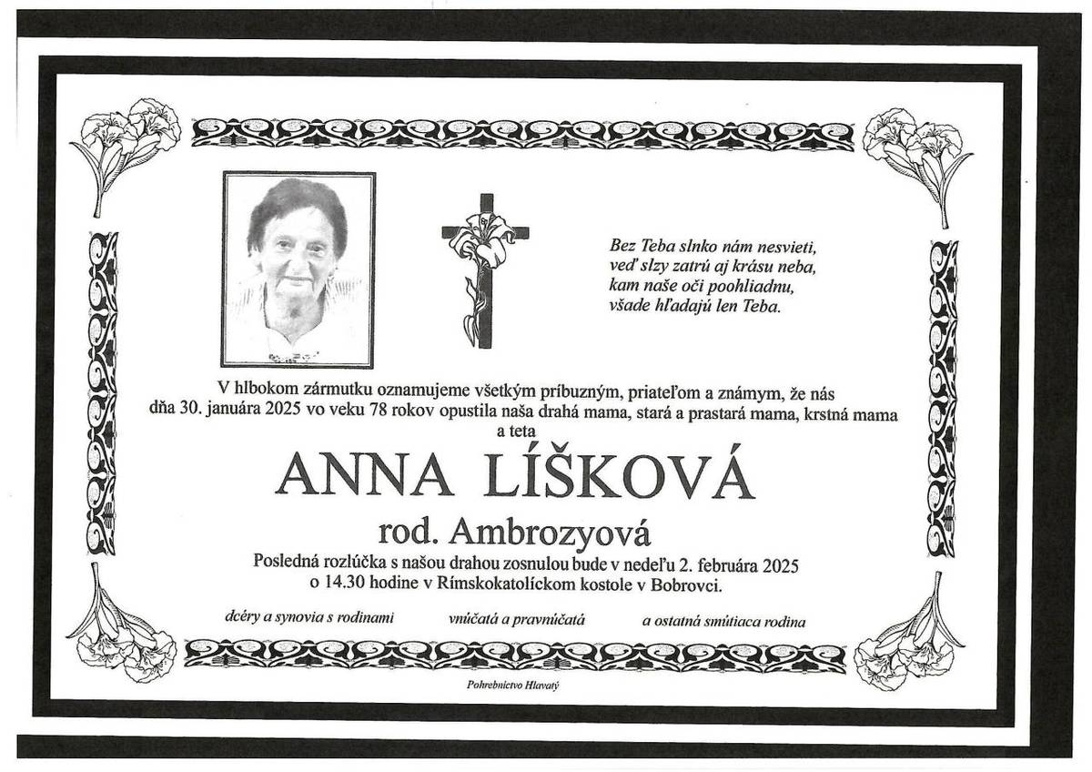 Smútočné oznámenia