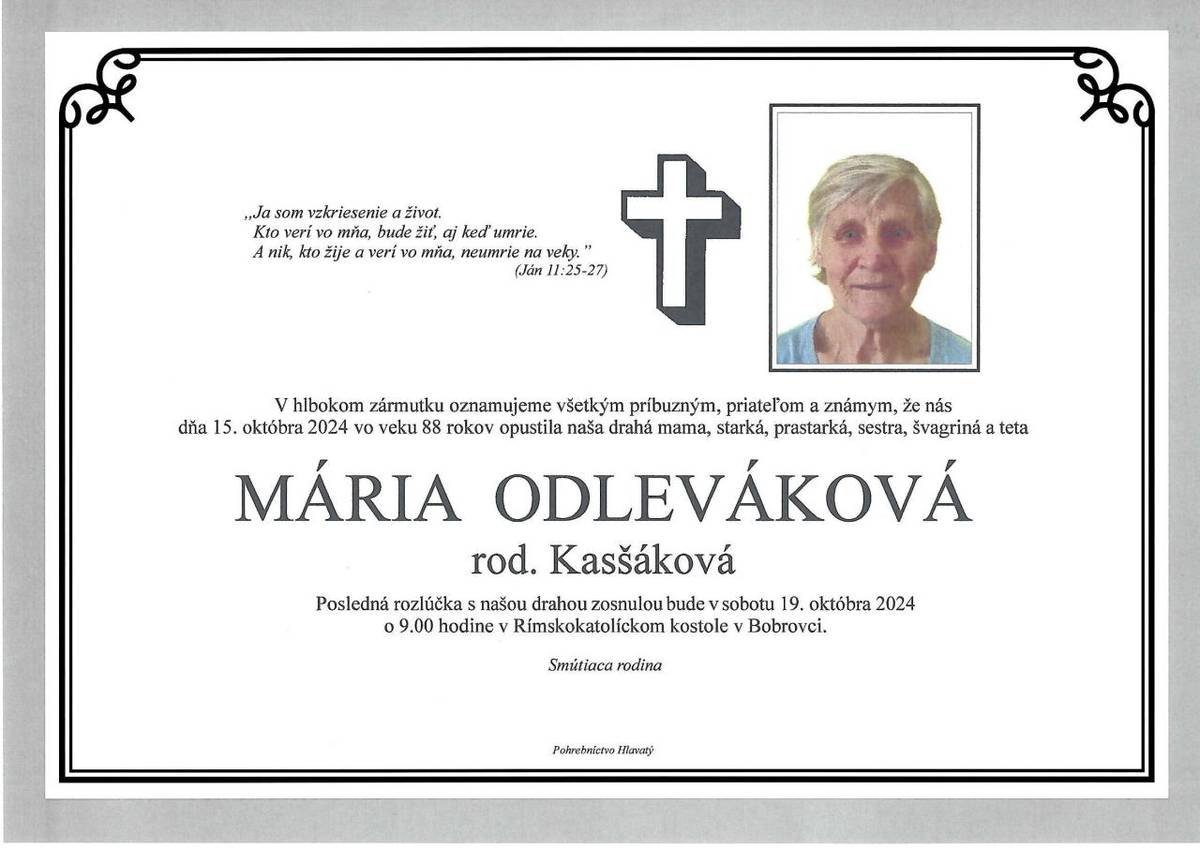 Smútočné oznámenie