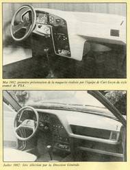 Takto vypadaly některé z původních návrhů palubní desky.