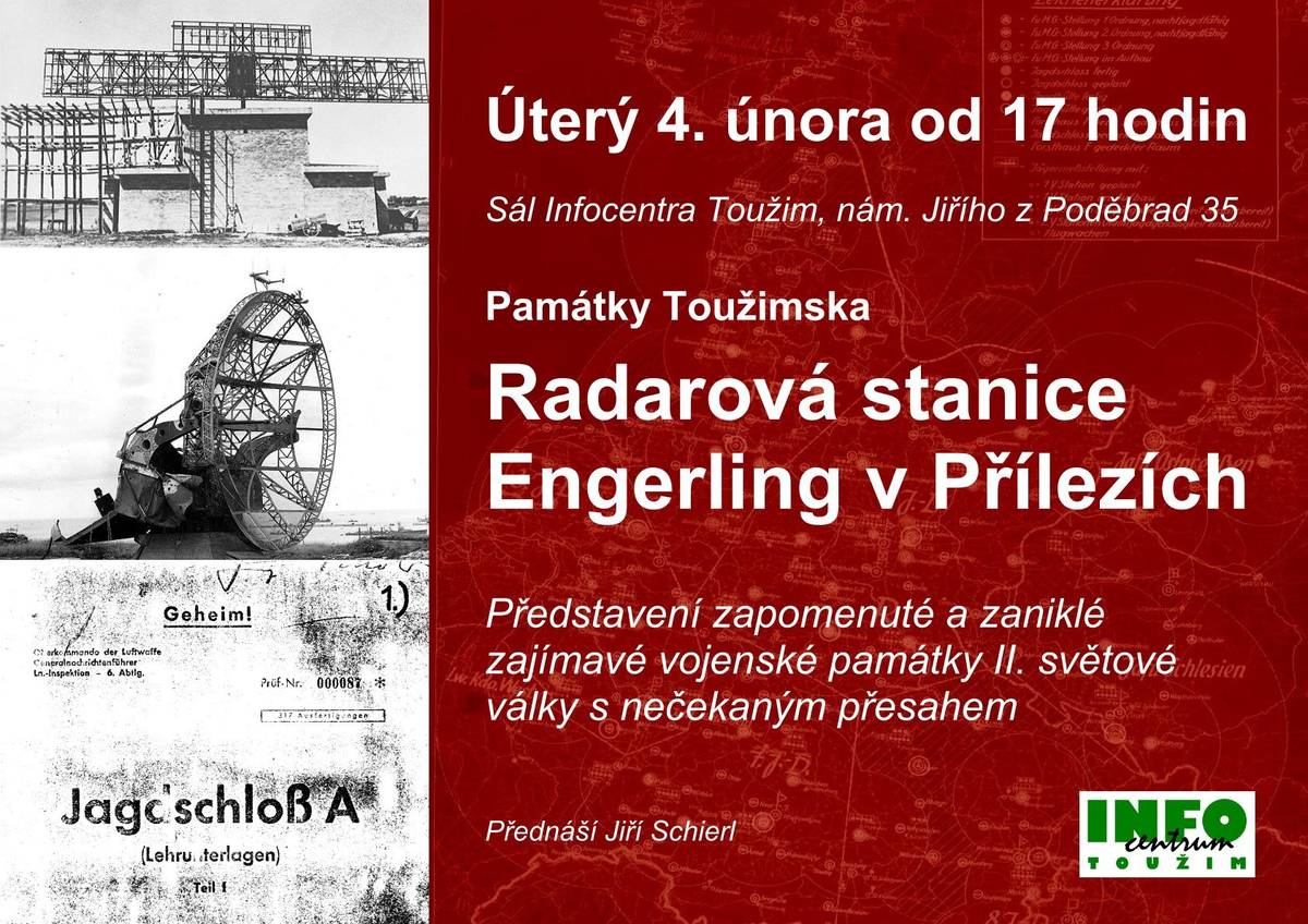 Dne 4.2.2025 se od 17 hod. koná v Infocentru přednáška: Radarová stanice Engerlink v Přílezích.