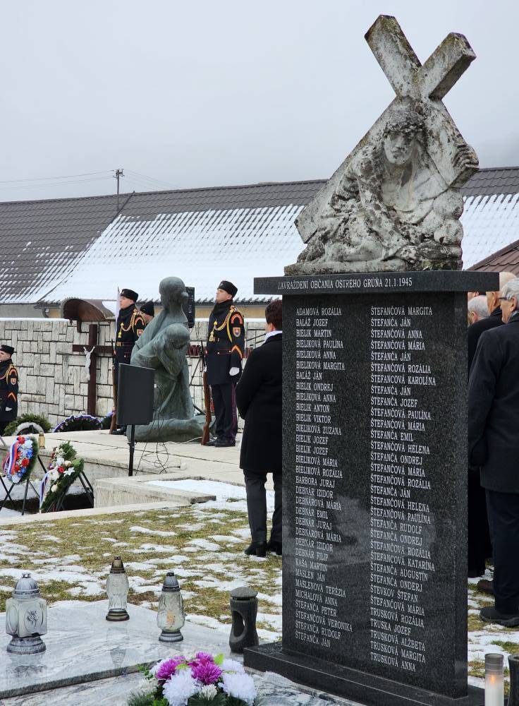 Pietne spomienkové zhromaždenie v Ostrom Grúni, pri príležitosti 80. výročia vypálenia a vyvraždenia obyvateľov obcí Ostrý Grúň a Kľak.