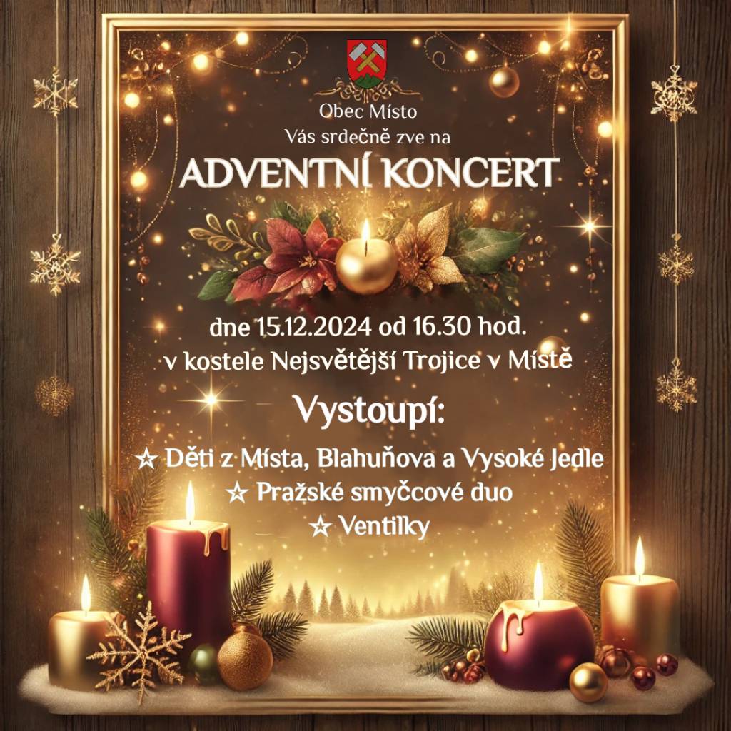 Adventní koncert- vystoupili děti z Místa, Pražské smyčcové duo a Ventilky