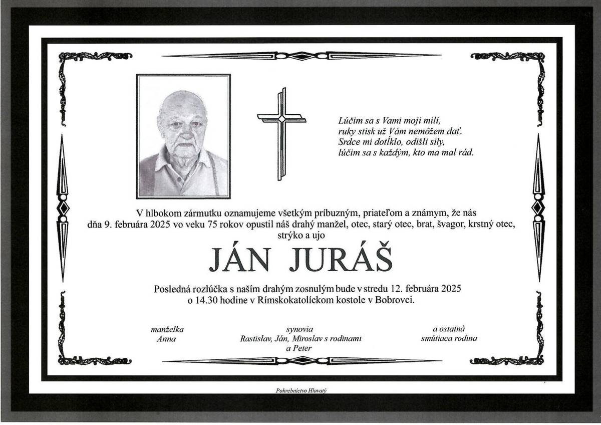 Smútočné oznámenie