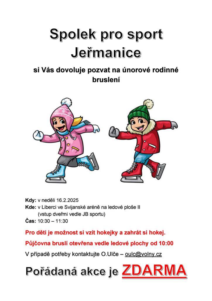 Únorové bruslení dne 16.2.2025