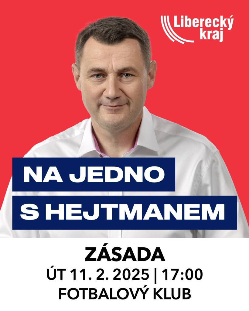 V úterý 11.2. se na hřišti v Zásadě uskuteční od 17:00 setkání s hejtmanem Libereckého kraje Martinem Půtou.