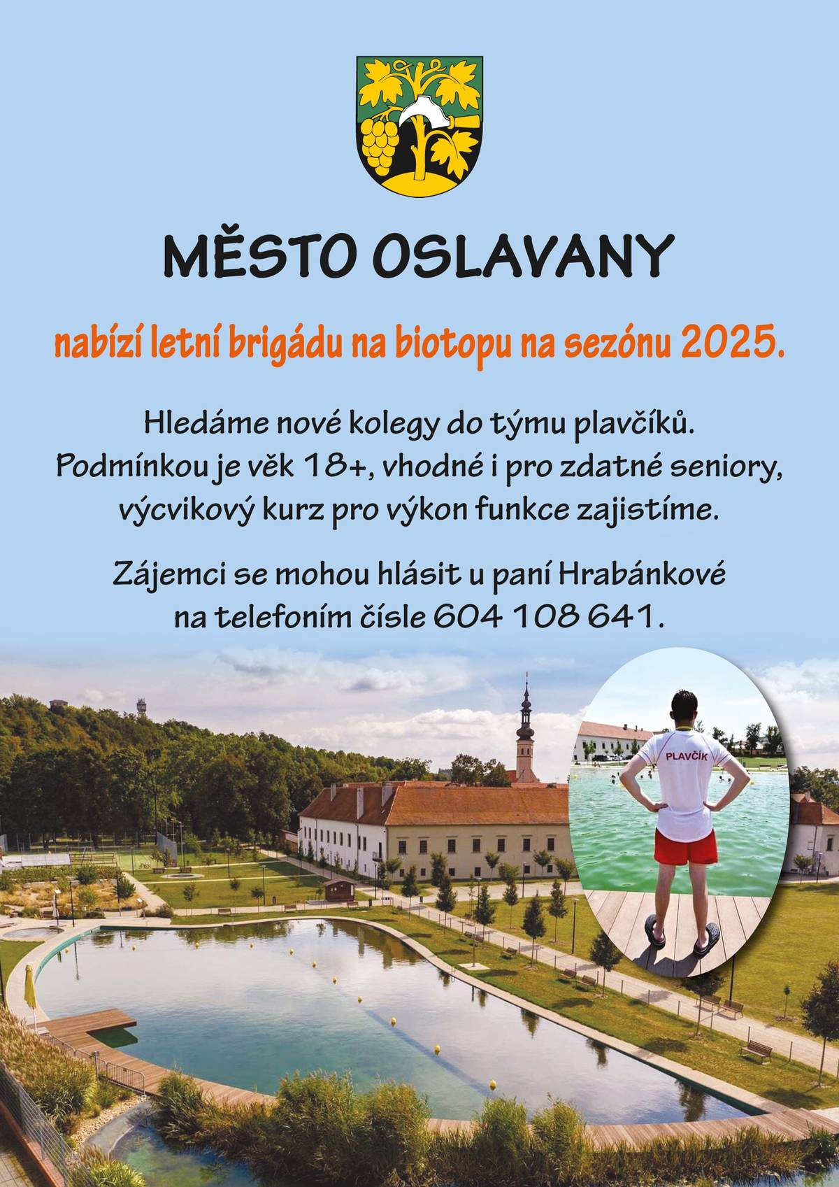 Hledáme nové kolegy nebo kolegyně do týmu plavčíků na biotop na letní sezónu 2025.