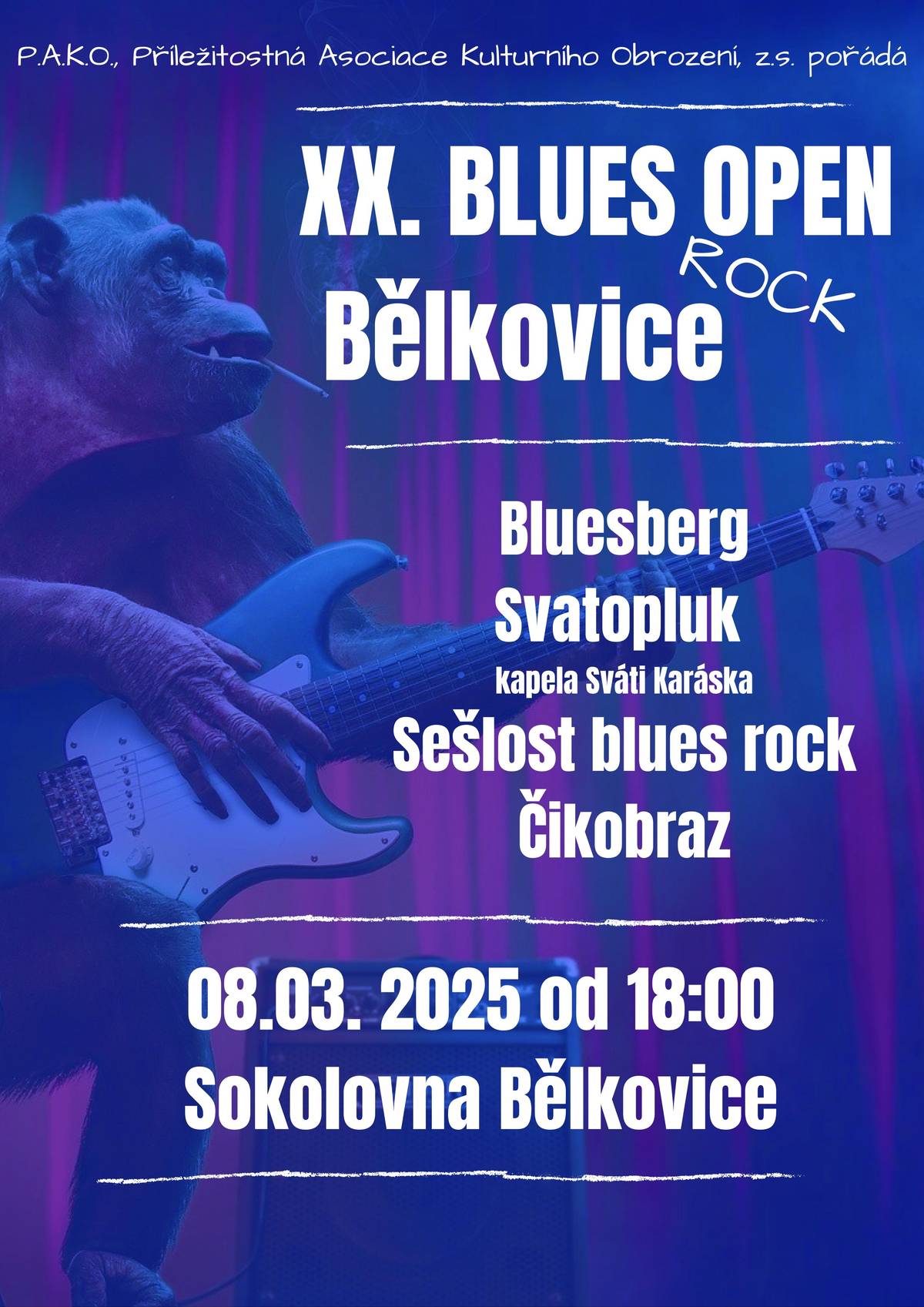 sobota 8. března od 18 hodin v Sokolovně Bělkovice