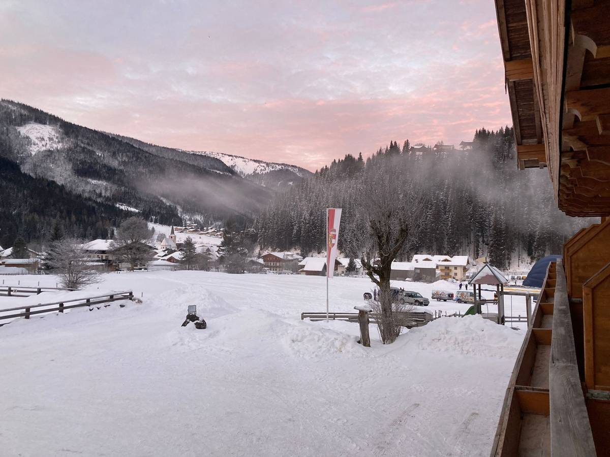 Červánky z tradičního rodinného hotelu Hammerhof...