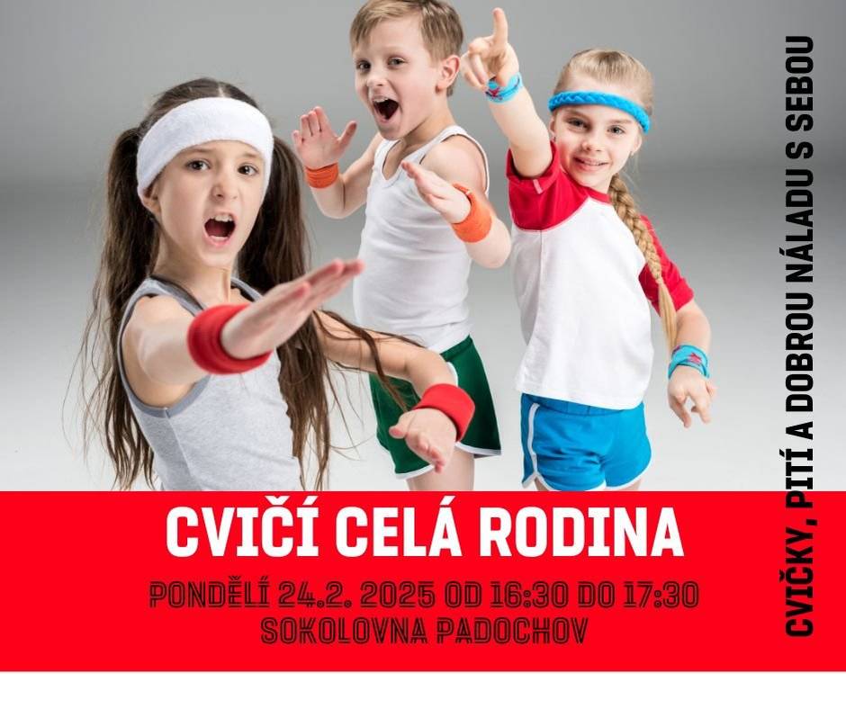 Akce pro rodiče s dětmi v pondělí 24.2.2025 od 16:30 do 17:30 na sokolovně v Padochově. Těšíme se na vás!