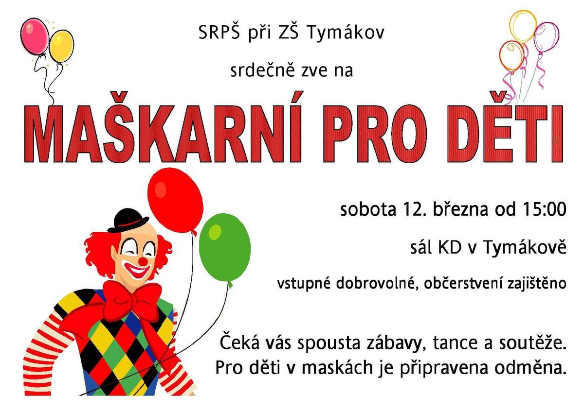 Maškarní pro děti