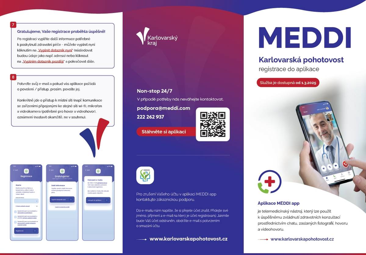 Určeno zdarma obyvatelům s trvalým pobytem v Karlovarském kraji.  Konzultace s pediatrem nebo praktickým lékařem zdarma do 30 minut od zavolání.  Termín spuštění sobota 1. 3. 2025