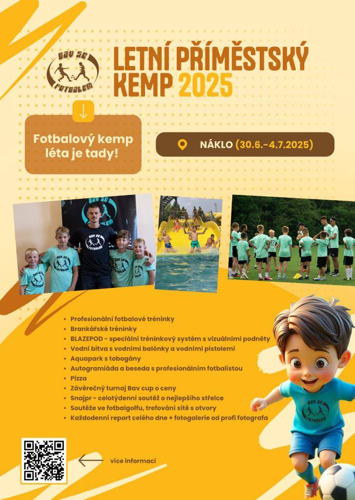 ☀️ LETNÍ FOTBALOVÝ KEMP NÁKLO   ⚽️ REGISTRACE SPUŠTĚNA !
