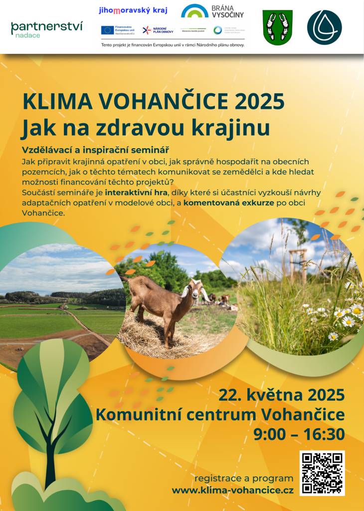 KLIMA VOHANČICE 2025  Jak na zdravou krajinu
