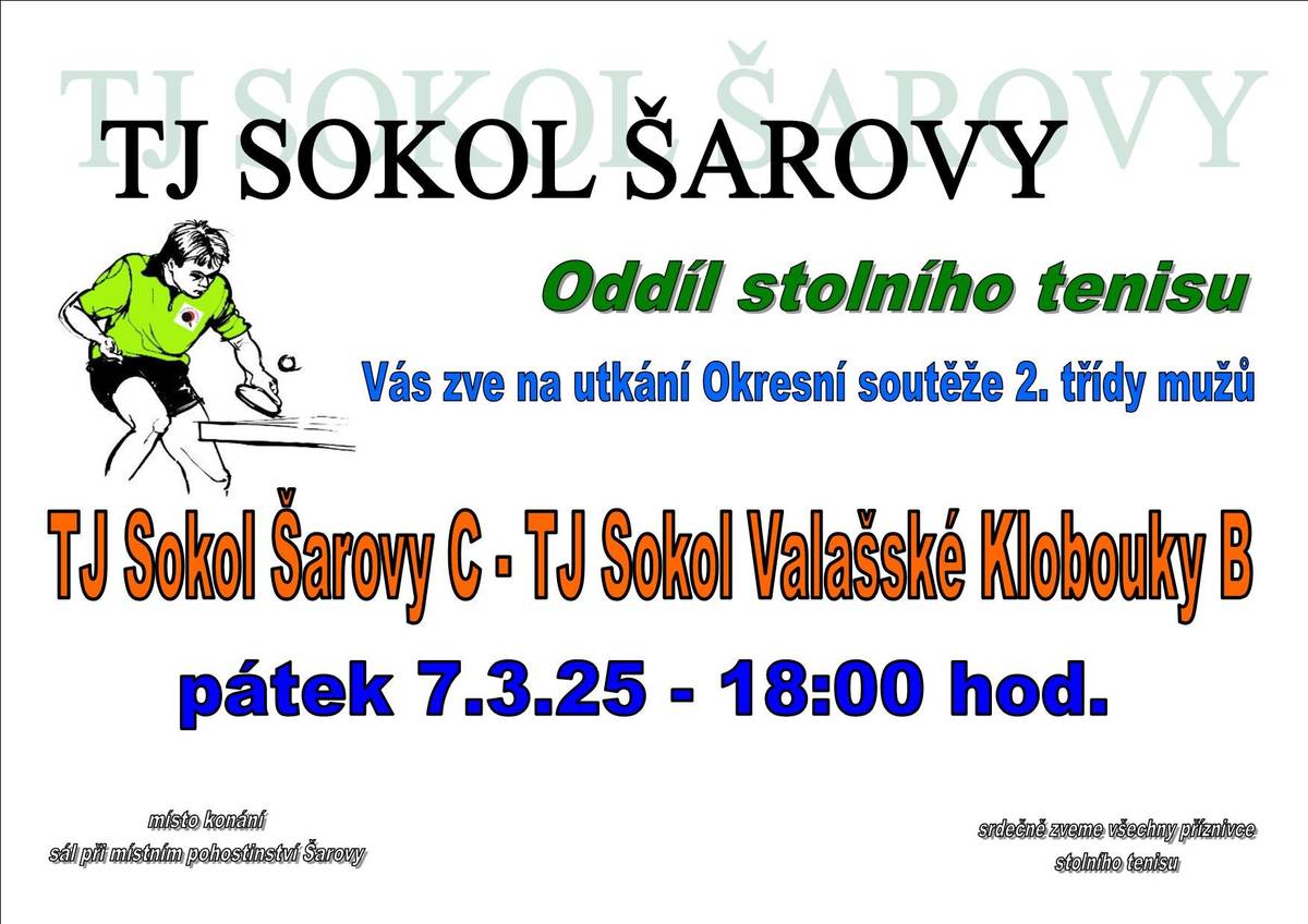 TJ SOKOL ŠAROVY Vás zve