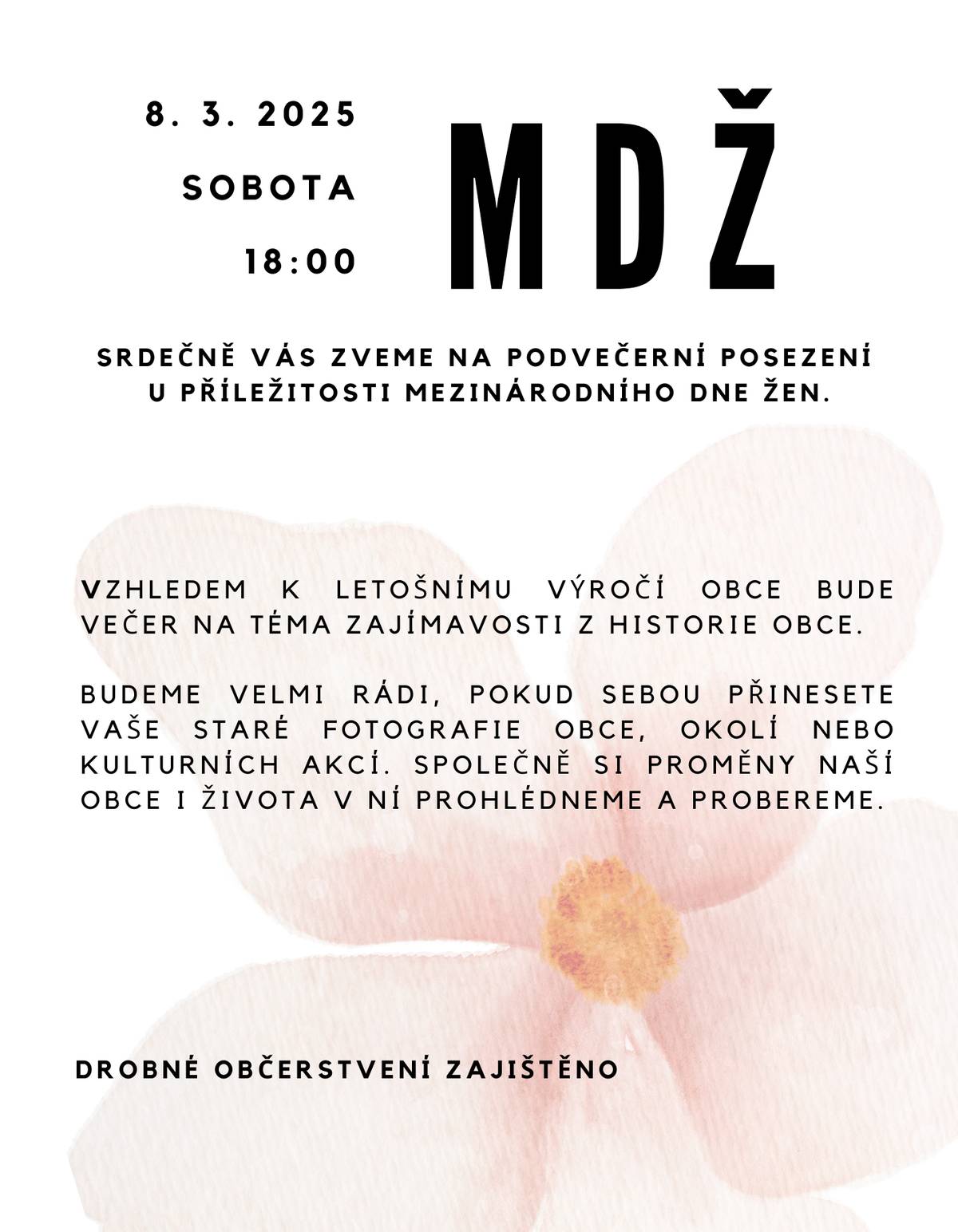 Pozvání všem našim milým ženám!