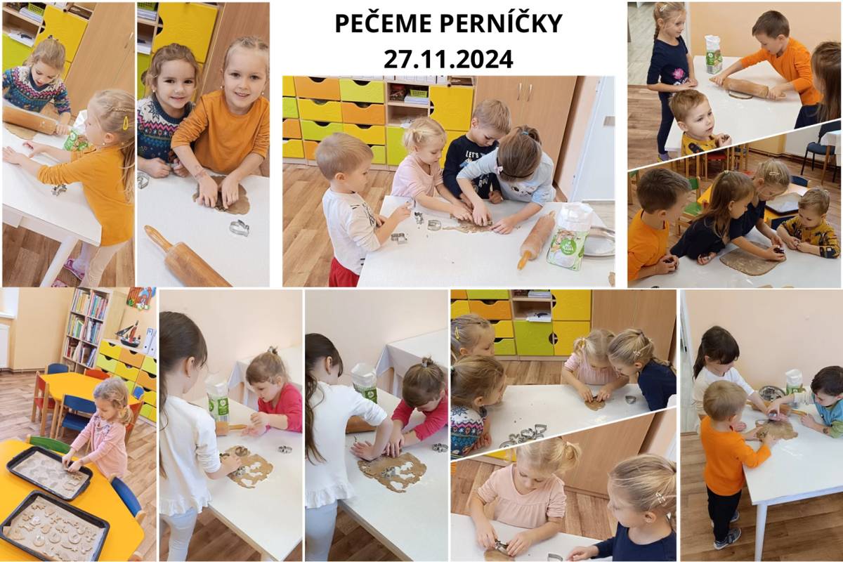 27.11.2024 jsme ve školce pekli Vánoční perníčky
