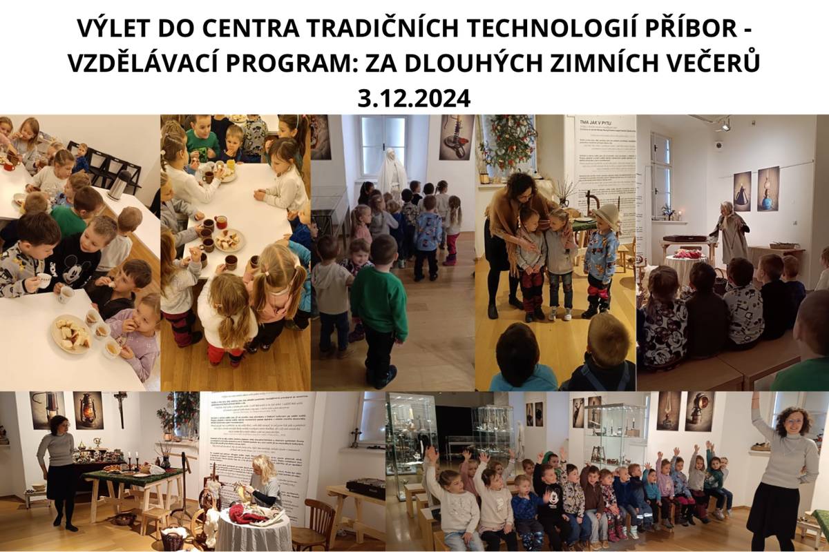 Dne 3.12.2024 jsme jeli do Příbora do centra tradičních technologií podívat se na vzdělávací program s názvem “Za dlouhých zimních večerů”