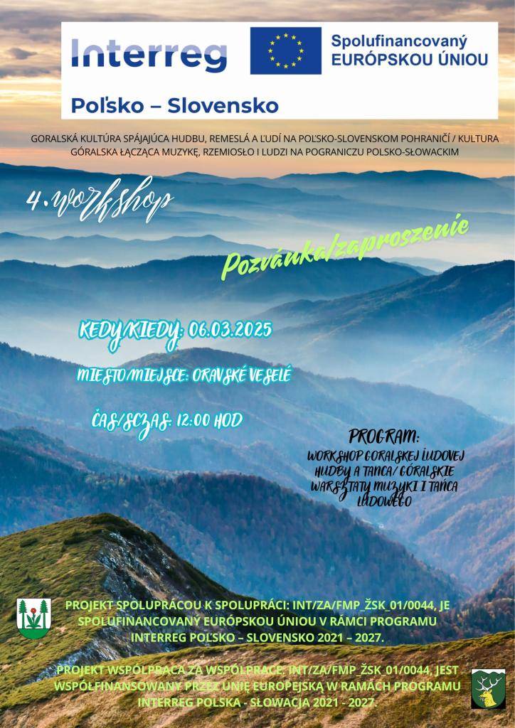WorKSHOP GORALSKEJ ĽUDOVEJ HUDBY A TANCA/ Góralskie warsztaty muzyki i tańca ludowego.