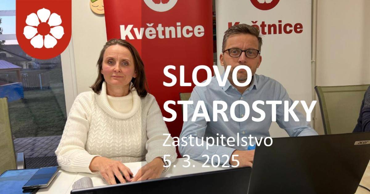 Stručná informace starostky obce ke včerejšímu zasedání zastupitelstva obce.