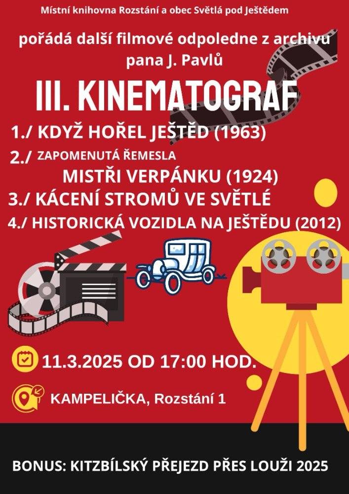 Zveme vás na další filmové odpoledne, které se uskuteční 11. března 2025 od 17:00 v Kampeličce v Rozstání.🍿🎥
