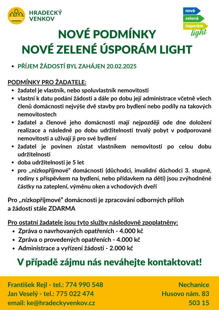 Podrobnosti v příloze.