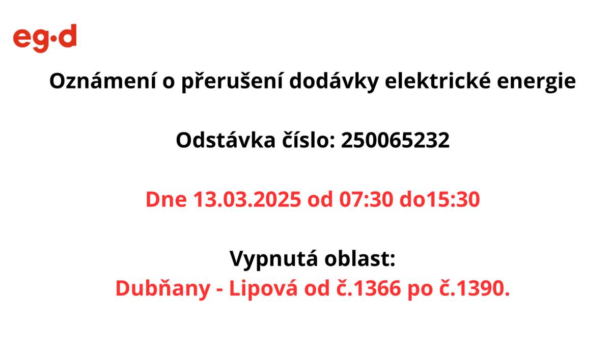 odstávka el. energie