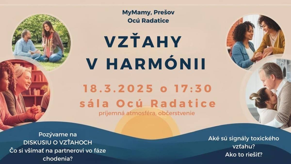 Pozývame vás na diskusiu o vzťahoch, kde sa zameriame na to, čo si všímať na partnerovi vo fáze chodenia. Preberieme aj signály toxických vzťahov a možnosti, ako tieto situácie riešiť.