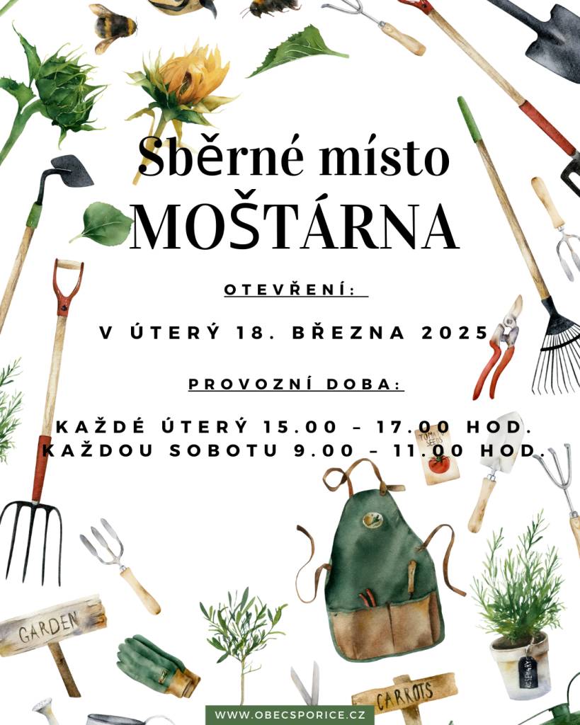Sběrné místo "MOŠTÁRNA" otevírá svá vrata v úterý 18.3.2025