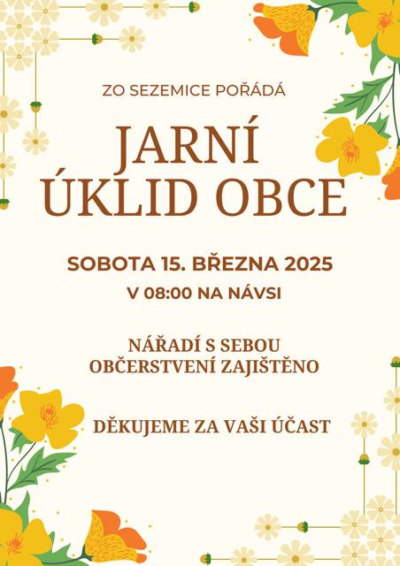Jarní úklid obce Sezemice