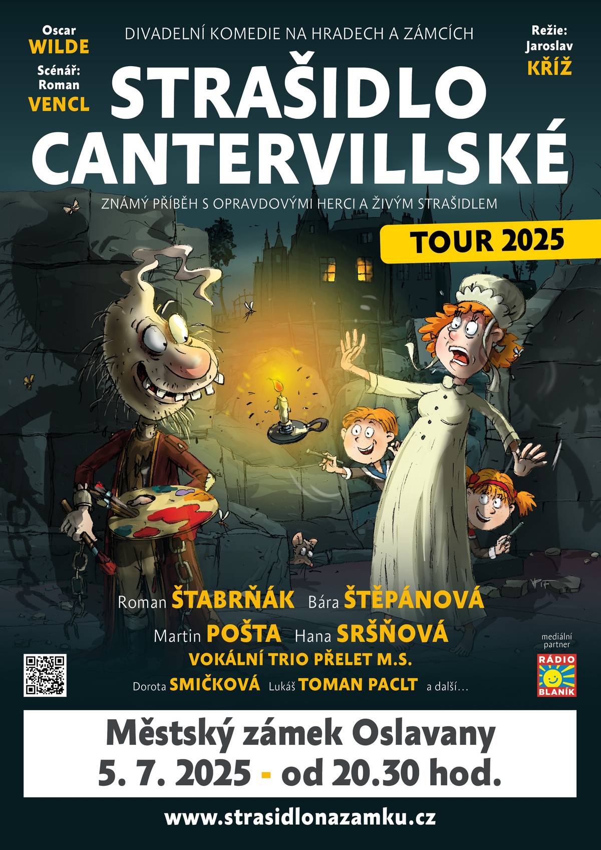 Představení na nádvoří oslavanského zámku 05.07.2025 od 20:30.