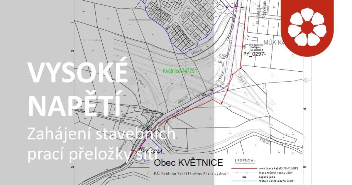 Upozornění na zahájení stavebních prací v katastru obce.