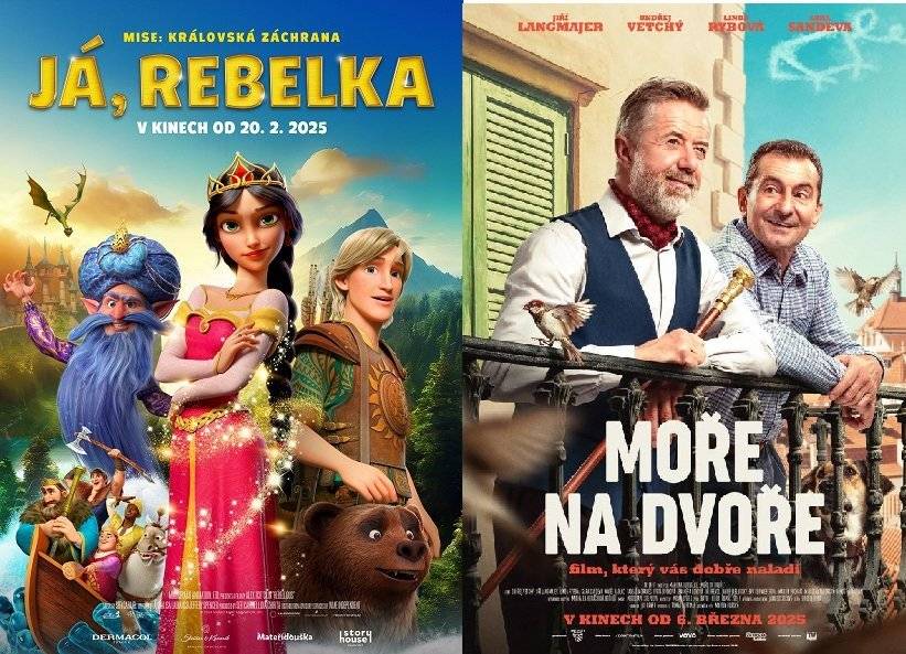 Zveme Vás na animovanou pohádku Já rebelka 15.3.2025 od 16:30 a od 19:30 premiérový film Moře na dvoře s Jiřím Langmajerem a Ondřejem Vetchým (premiéra filmu 6.3.2025).