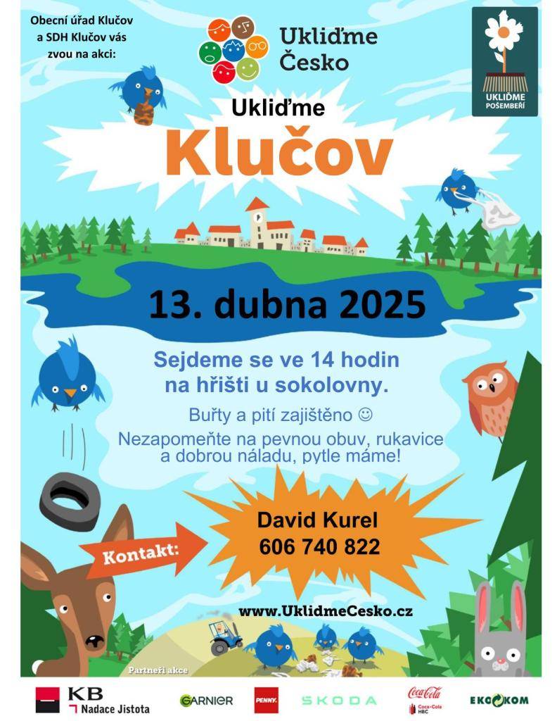 Region Pošembeří jako každý rok vyhlašuje akci "Ukliďme Pošembeří". Přidejte se k nám. Občerstvení zajištěno.  Klučov 13.4.2025  Lstiboř 29.3.2025  Skramníky 12.4.2025  Žhery 22.3.2025