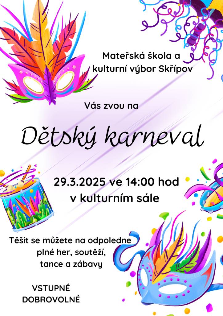 se uskuteční 29.3.2025 ve 14:00 hod. v kulturním sále