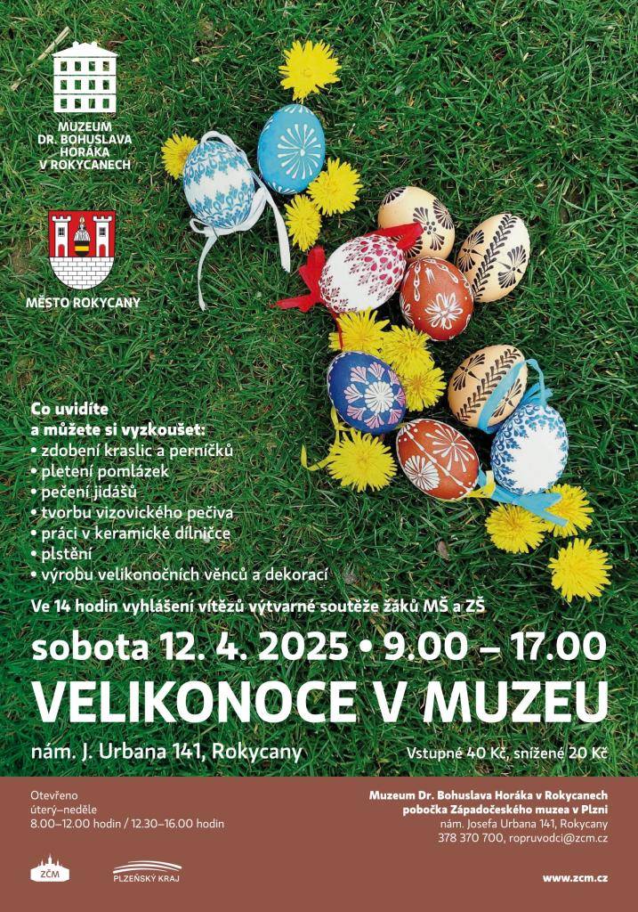 Akce se koná 12. dubna 2025 od 9.00 do 17 hodin.  Vstupné 40,- Kč; snížené 20,- Kč.