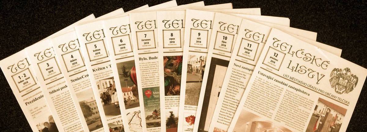 Archiv Telčských listů - periodického tisku územního samosprávného celku, který měsíčně vydává Město Telč....